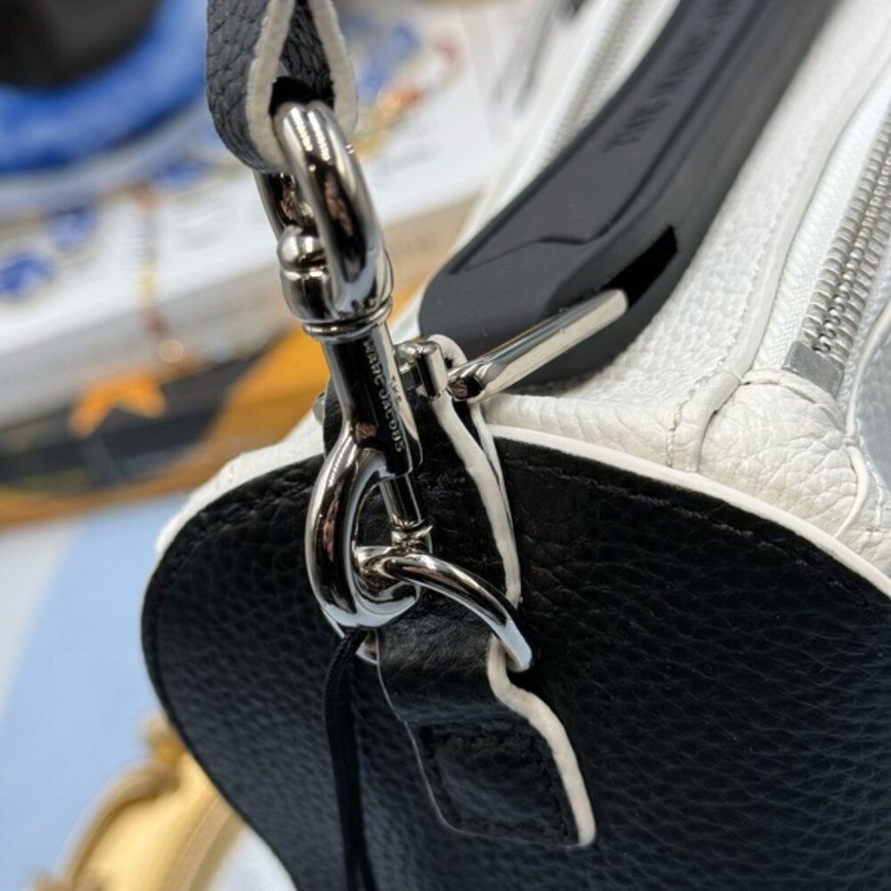 🆕 MARC JACOBS 🧿 NWT The Soft Box 23 - Black & White Leather - Picture 7 of 16